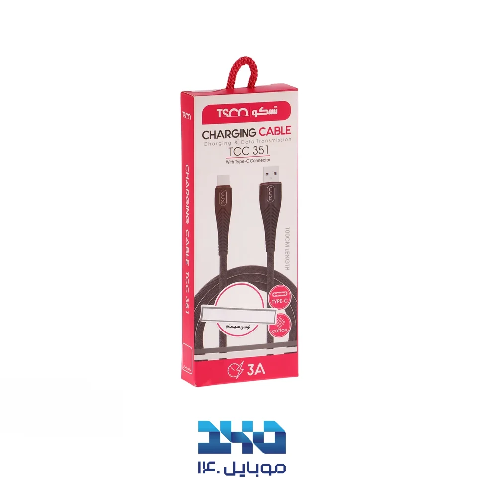 کابل USB-A به USB-C تسکو مدل TCC351 طول 1 متر