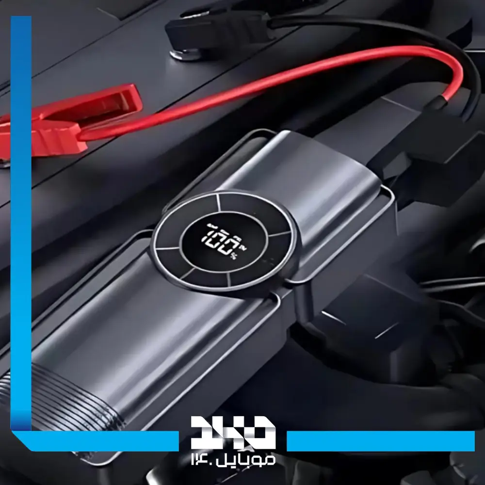 جامپ استارتر، پمپ باد و پاوربانک گرین لاین مدل Portable Jump Starter ظرفیت 10000 میلی آمپر ساعت