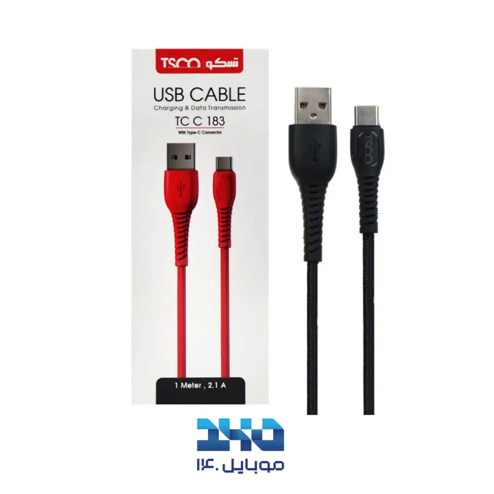 کابل تبدیل USB به USB-C تسکو مدل TCC 183 طول 1 متر