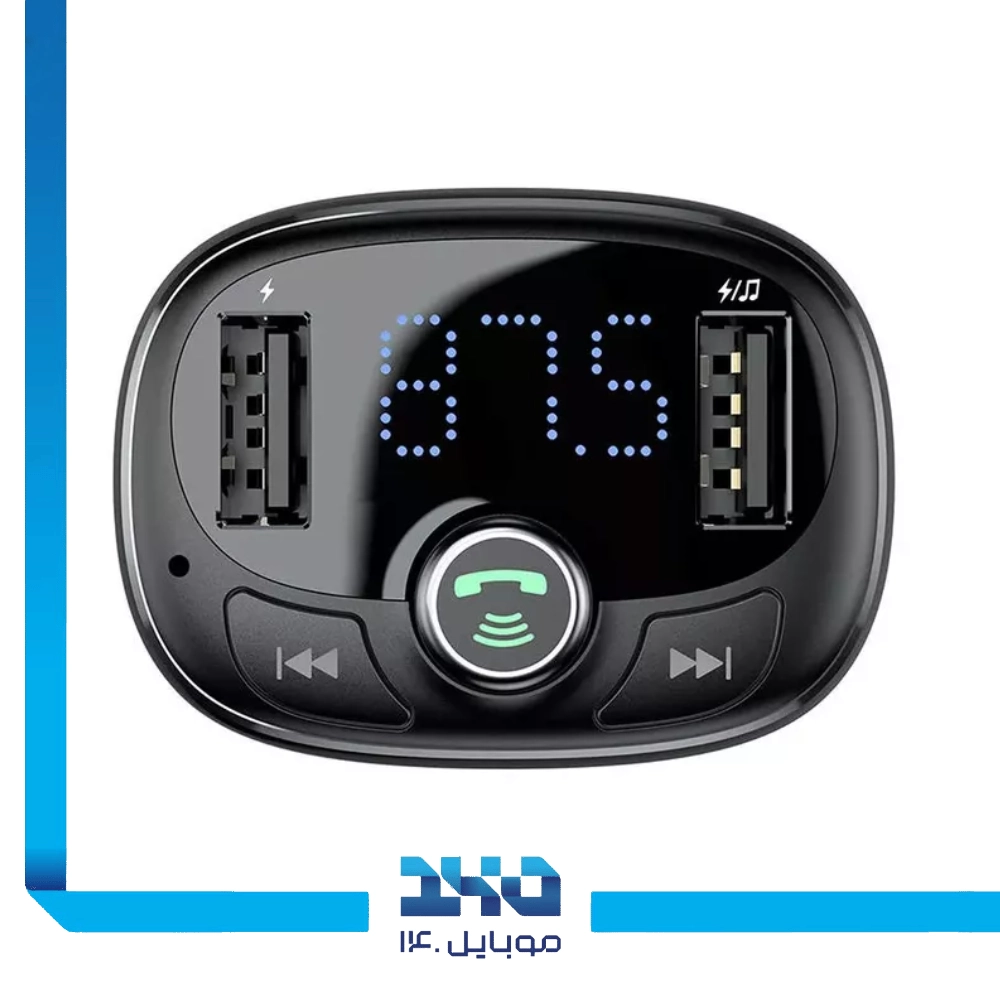 فرستنده FM و شارژر فندکی بیسوس مدل T Shaped S-09