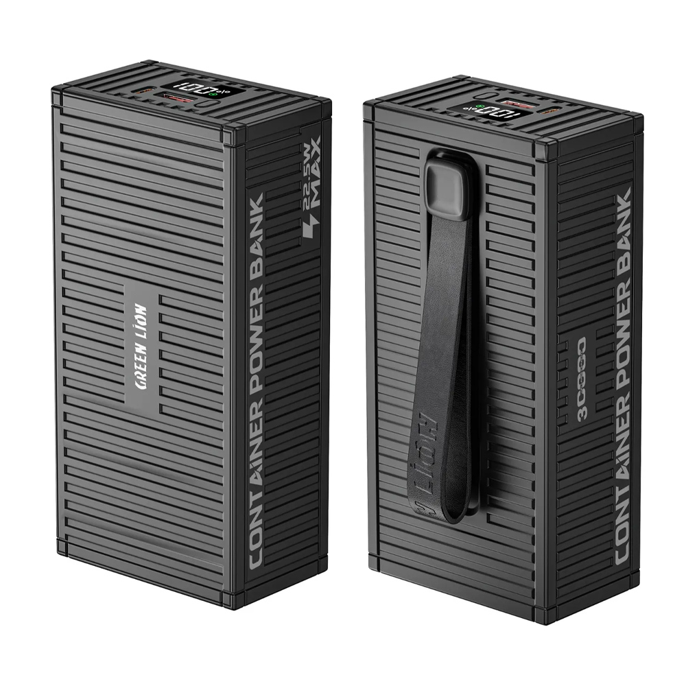 پاوربانک گرین لاین  30000mAh مدل (Container) با کابل 4 در 1