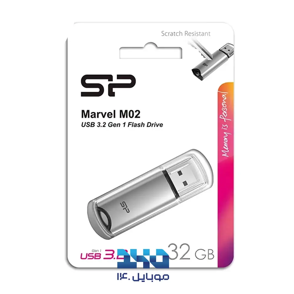 فلش مموری سیلیکون پاور مدل Marvel M02 ظرفیت 32 گیگابایت