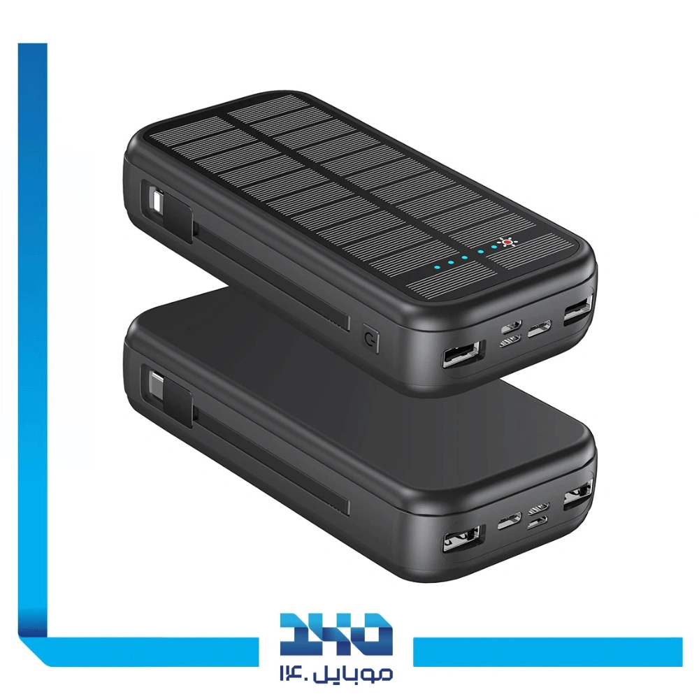 پاوربانک گرین لاین مدل PD20W Solar 2 ظرفیت 16000 میلی آمپر