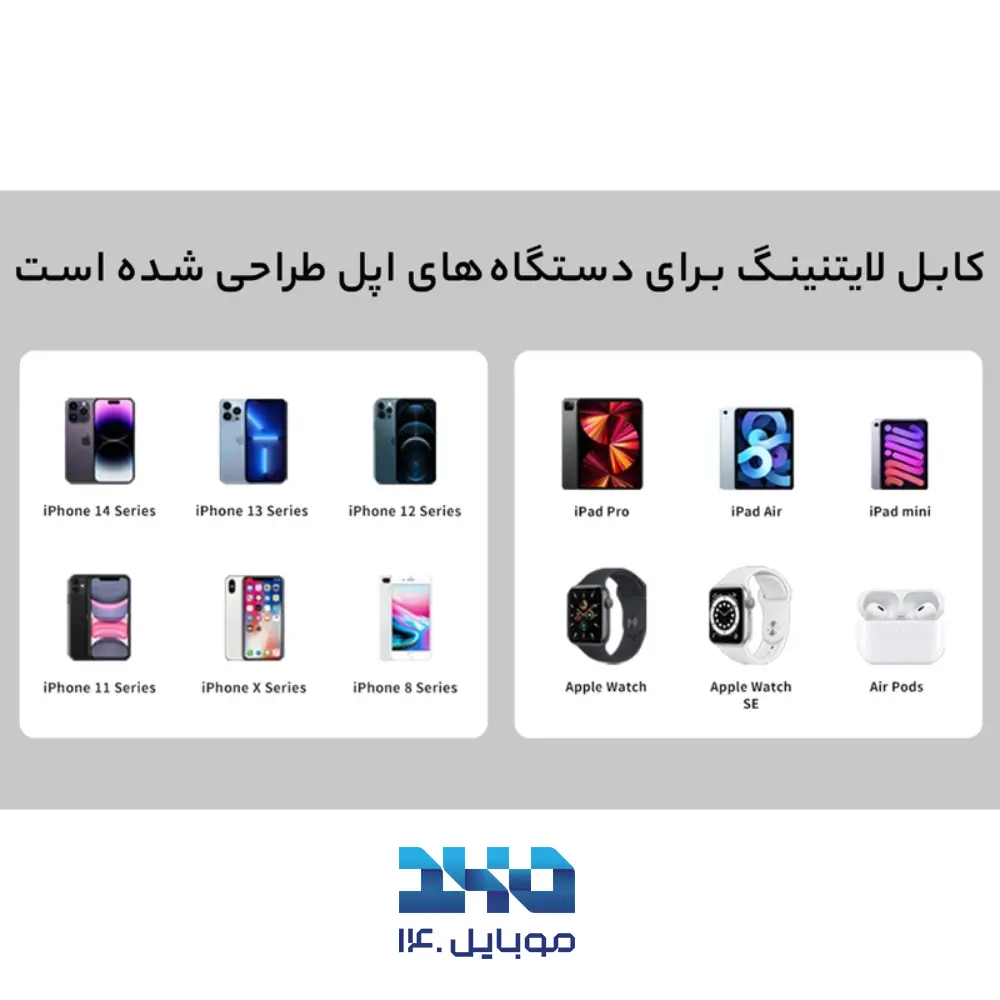 کابل تبدیل USB-C به لایتنینگ تسکو مدل TC PD 200 طول 1.5 متر