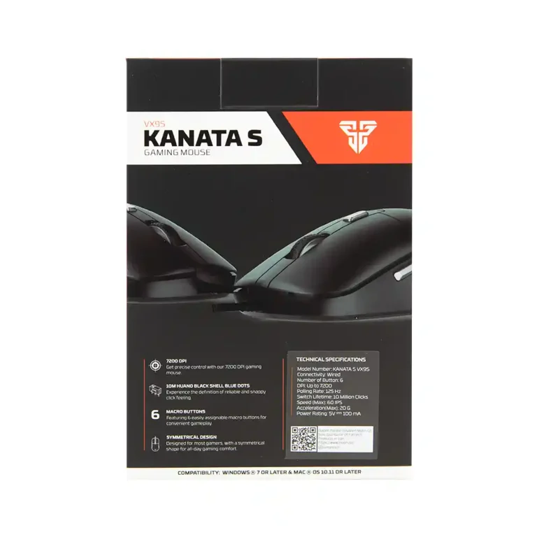 موس گیمینگ سیمی فن تک مدل (VX9s) Fantech Kanata S Wired Gaming Mouse