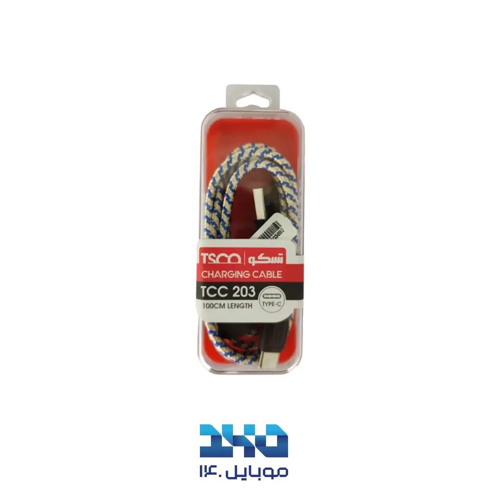 کابل تبدیل USB به USB-C تسکو مدل TCC 203 طول 1 متر‎