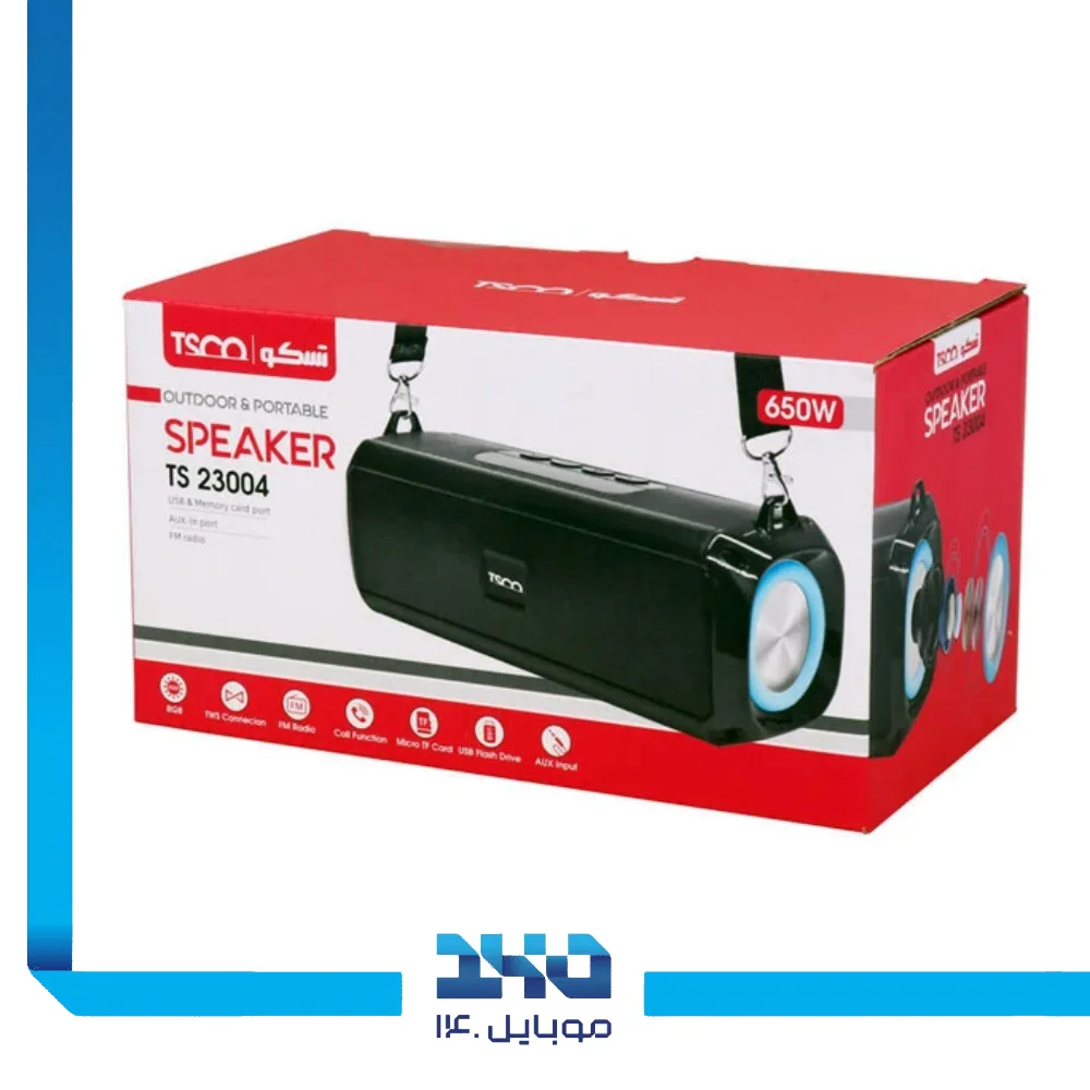 اسپیکر بلوتوثی قابل حمل تسکو مدل (TS 23004)