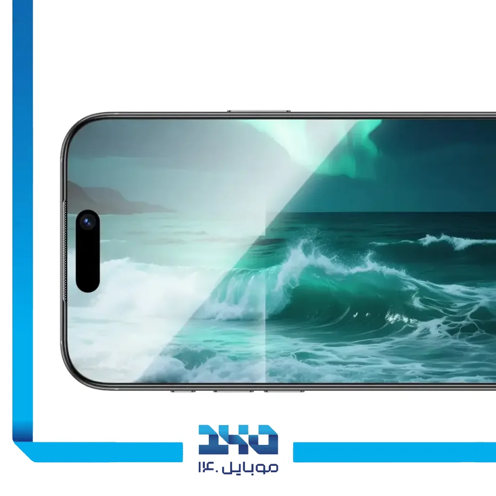 گلس 3D شفاف گوشی آیفون 17 ایر گرین لاین مدل Picasso