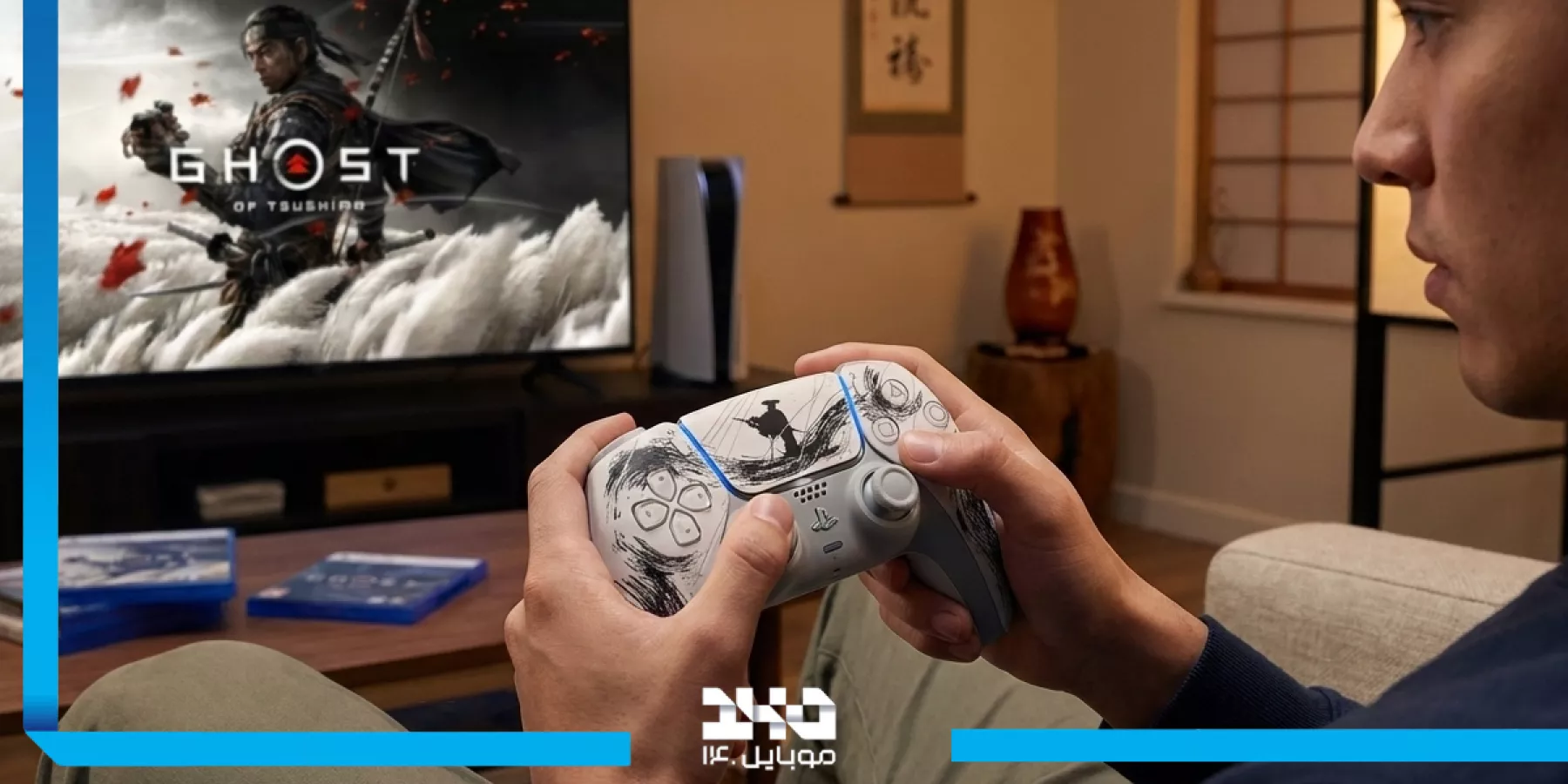 معرفی دسته بازی PS5 Ghost of Yotei Black مشکی