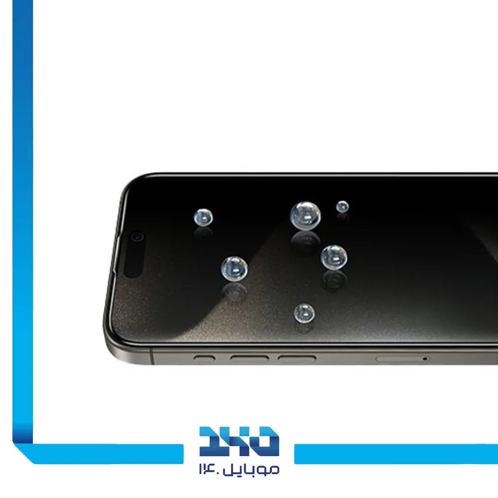 گلس 3D شفاف گوشی آیفون 15 پرو گرین لاین مدل Picasso