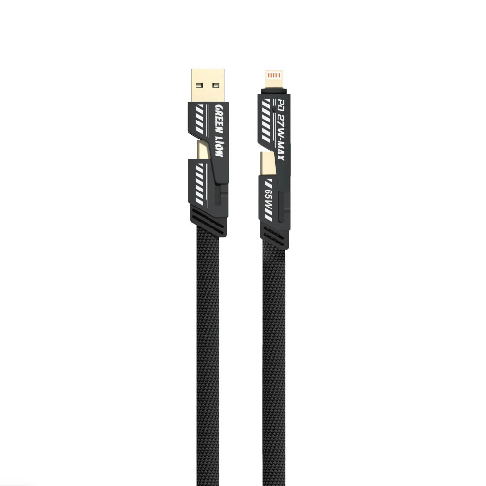 کابل 2 در 2 فست شارژ 65 وات گرین لاین مدل (Braided)
