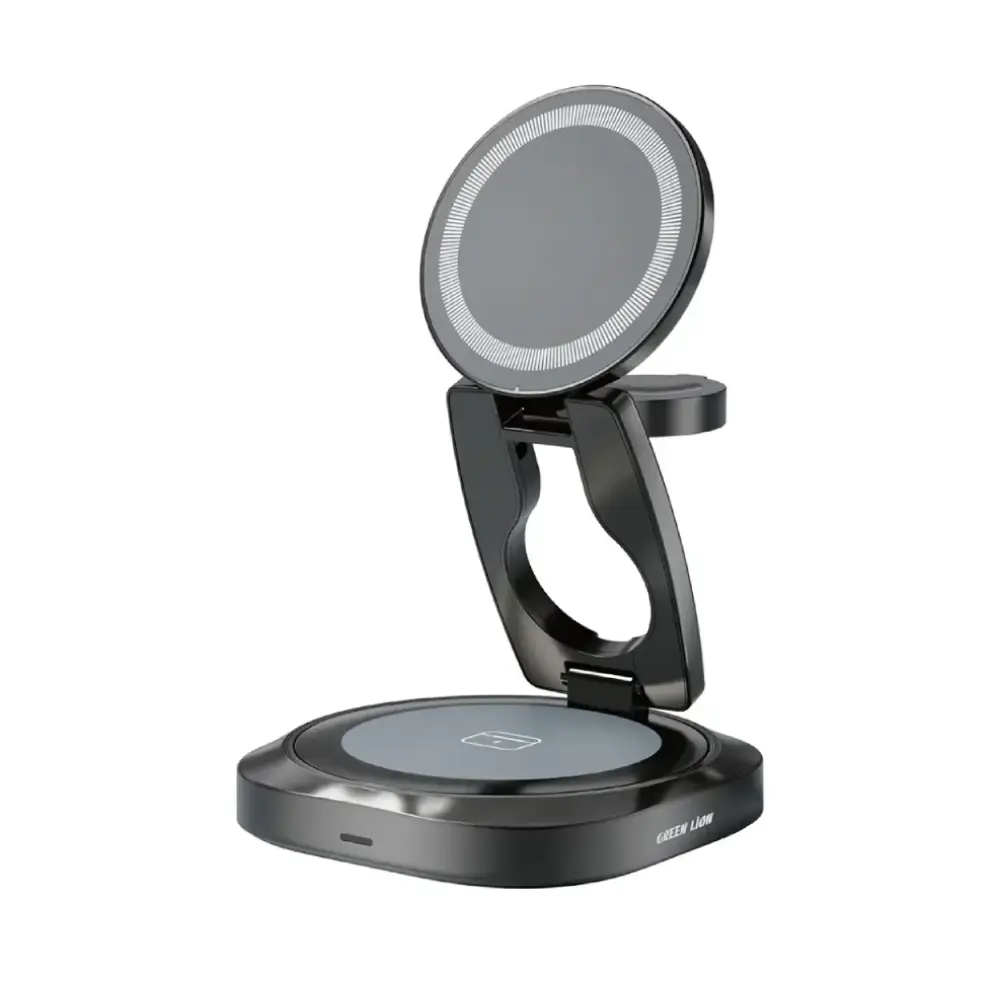 شارژر بی سیم 3 در 1 گرین لاین مدل Qi2.2 Mag Flex