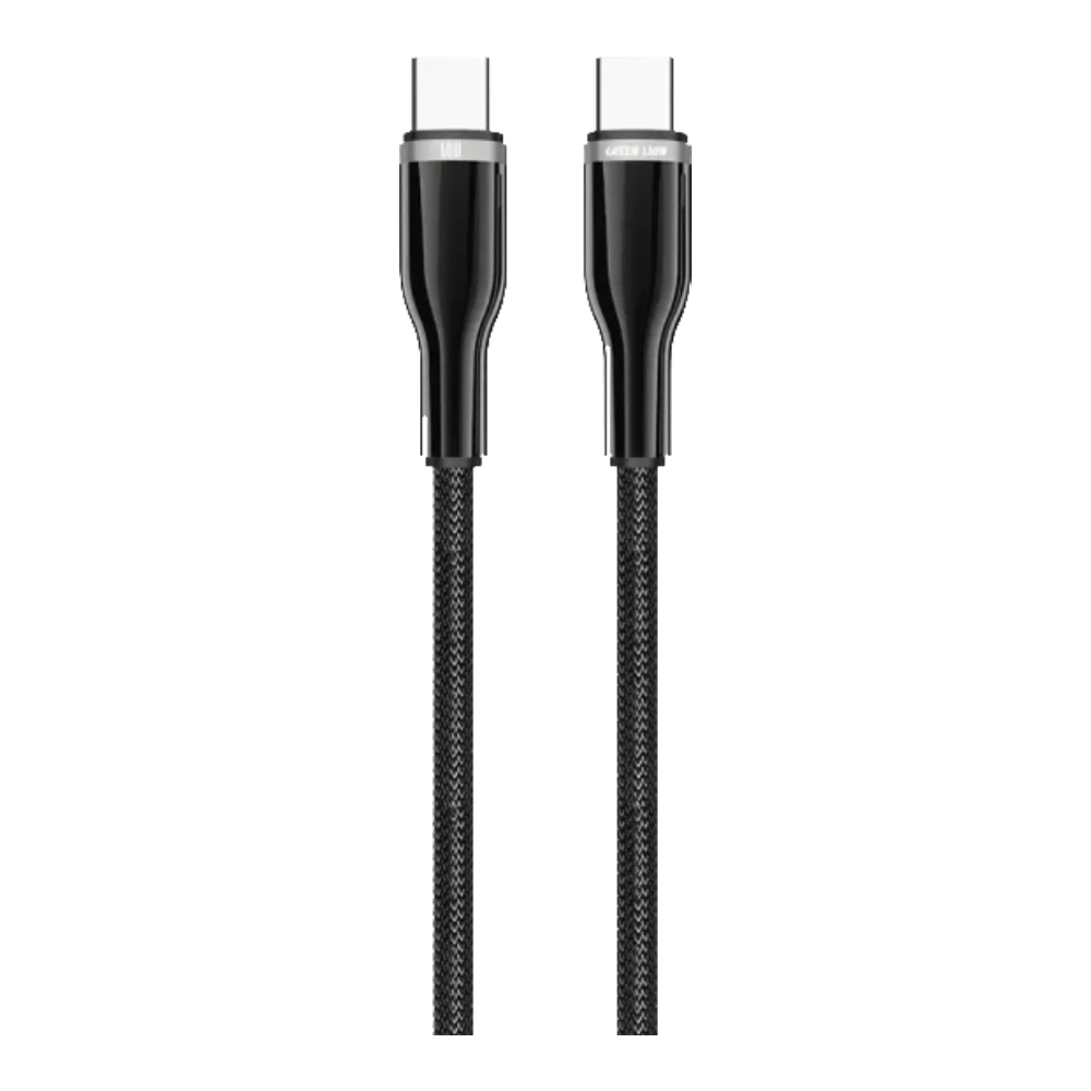 کابل دو سر USB-C گرین لاین مدل Braided Zinc Alloy Cable توان 60 وات