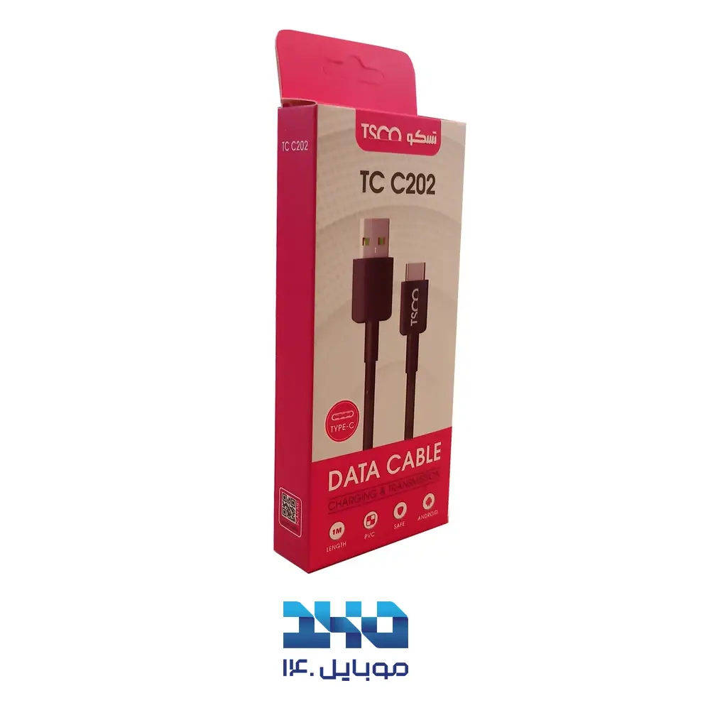 کابل تبدیل USB به USB-C تسکو مدل TCC 202 طول 1 متر