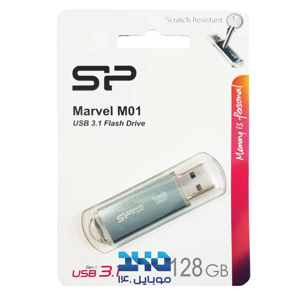 فلش مموری سیلیکون پاور مدل Marvel M01 ظرفیت 128 گیگابایت