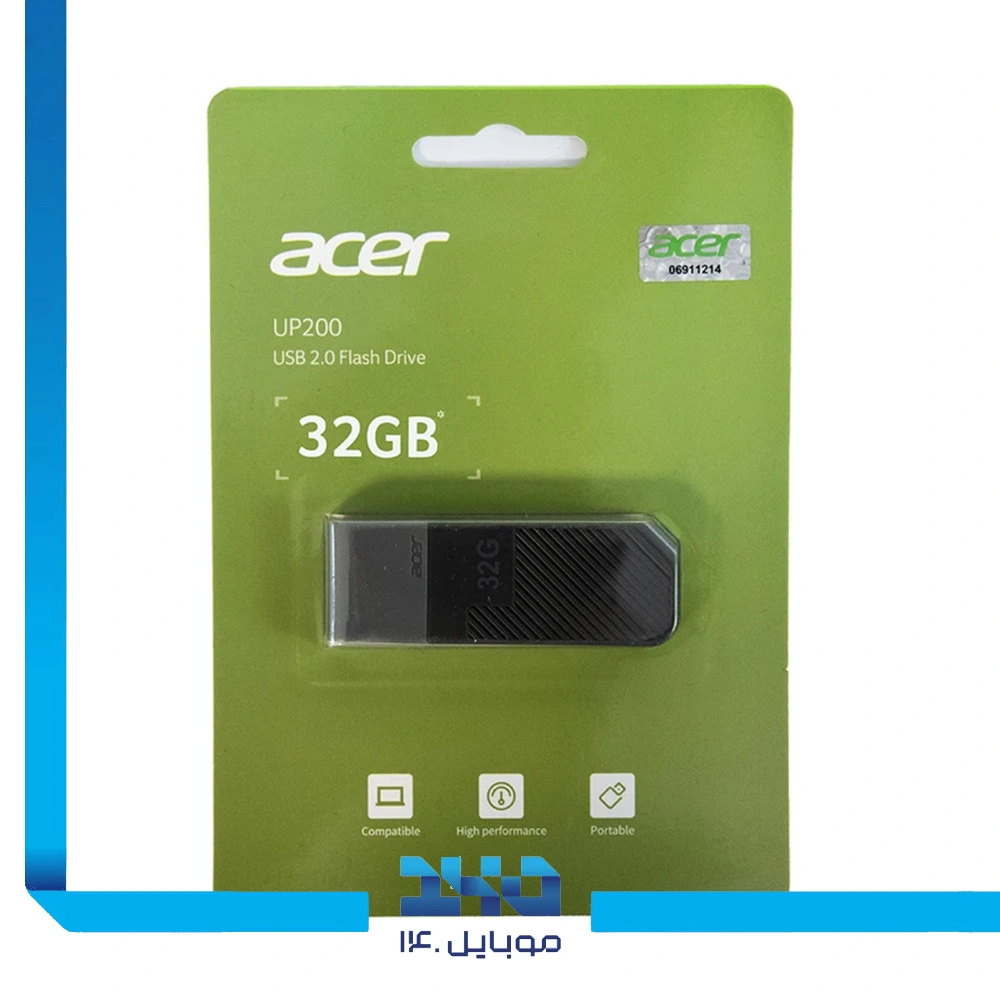 فلش مموری ایسر مدل (UP200) با رابط USB 2.0 ظرفیت 32 گیگابایت