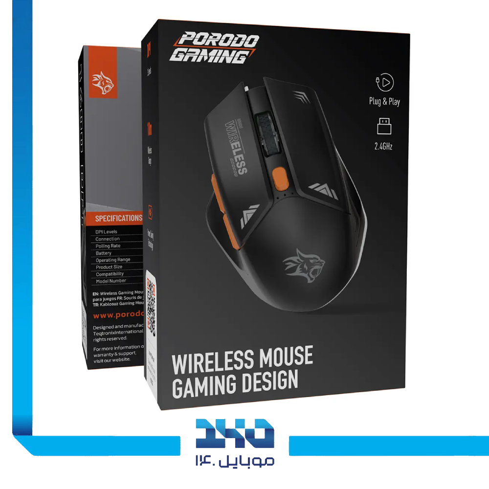 ماوس گیمینگ بی سیم پرودو مدل PDX323BK