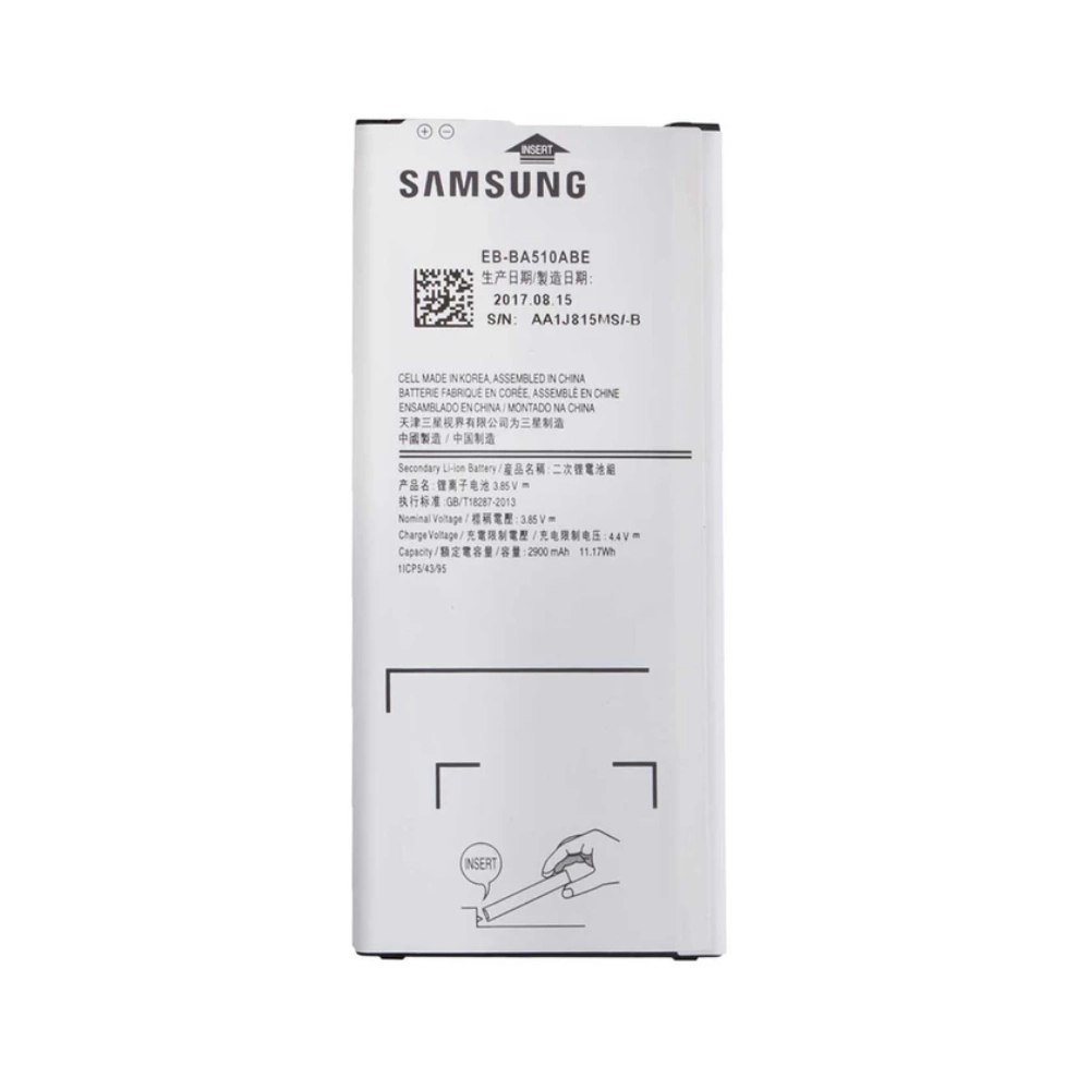 باتری گوشی سامسونگ Galaxy A5 2016 ظرفیت 2900 میلی‌آمپر مدل (EB-BA510ABE) | اصل