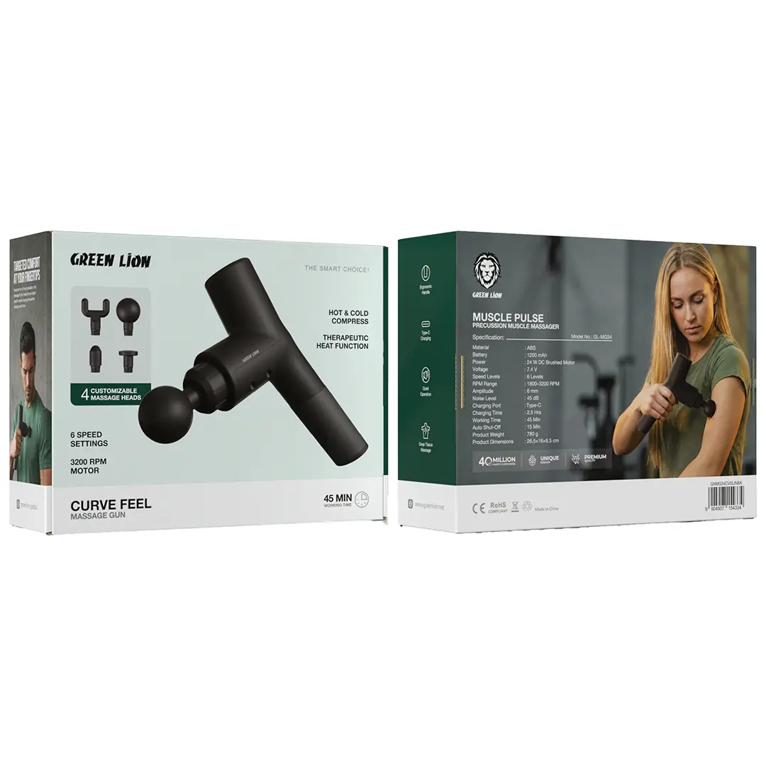 ماساژور تفنگی گرین لاین مدل (GL-MG34) Curve Feel Massage Gun