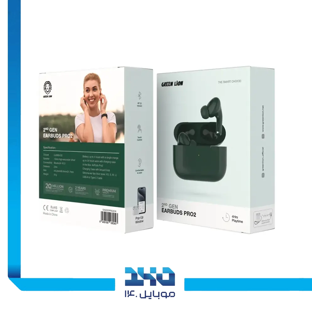 هندزفری بی سیم گرین لاین مدل D2 Earbuds Pro 2