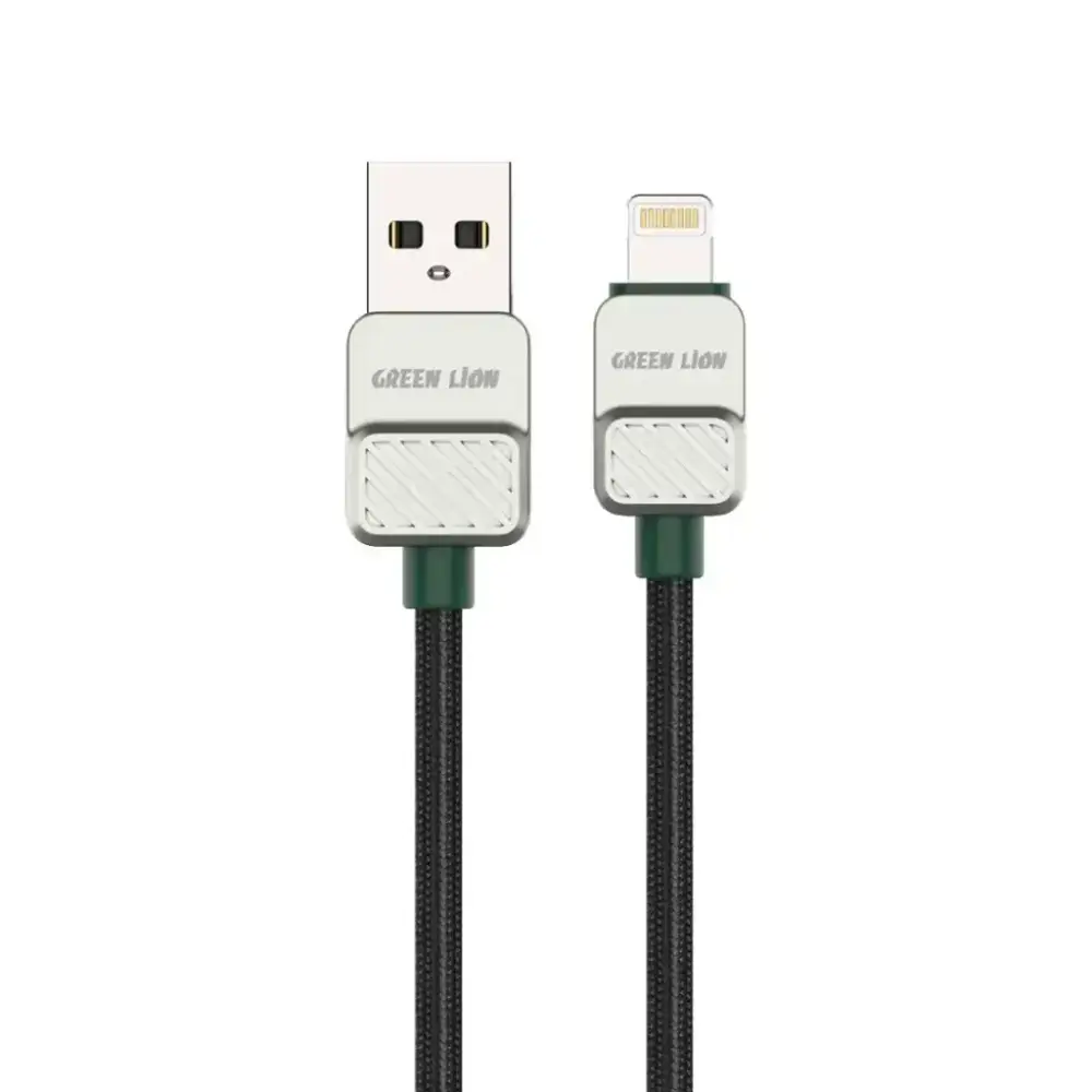 کابل یو اس بی به لایتنینگ گرین لاین مدل Electroplated Braided Cable