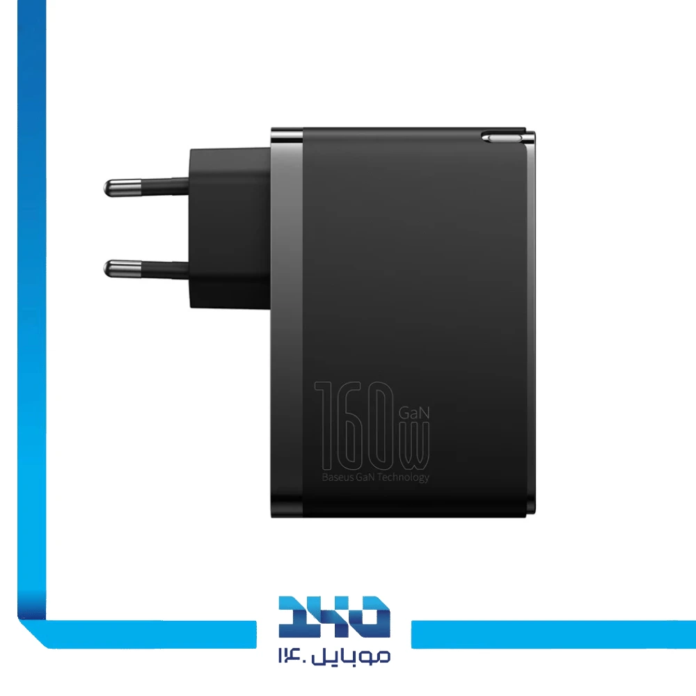 شارژر دیواری 160 وات بیسوس مدل GaN5 Pro Digital