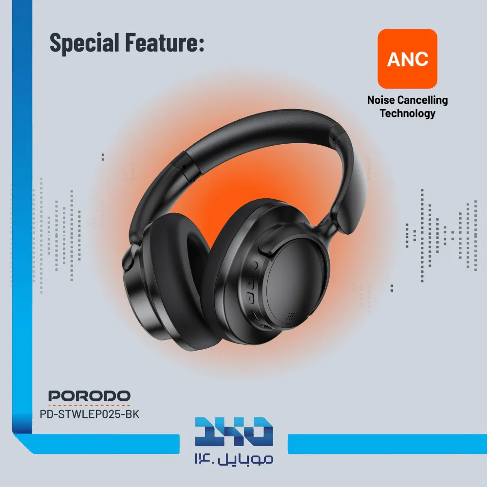 هدفون بیسیم پرودو مدل Porodo Soundtec Zen (نویز کنسلینگ)