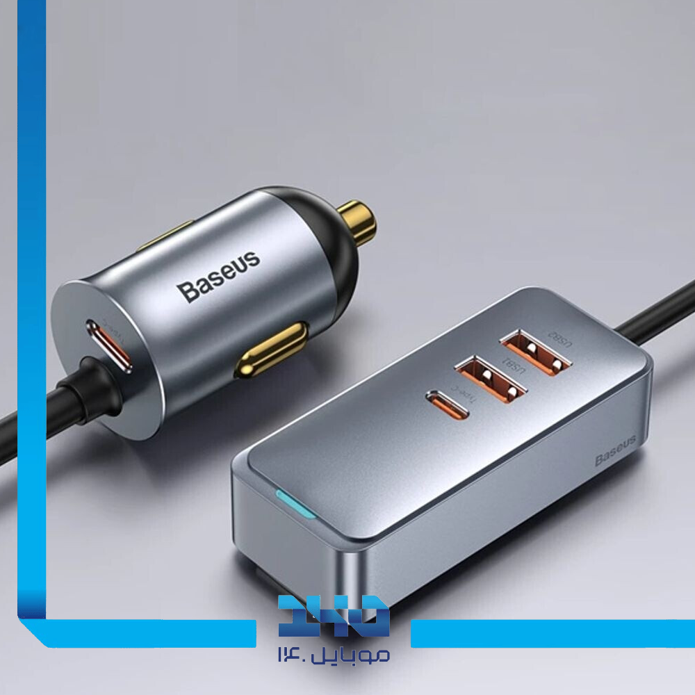 شارژر فندکی 120 وات بیسوس مدل Share Together (CCBT-B0G)