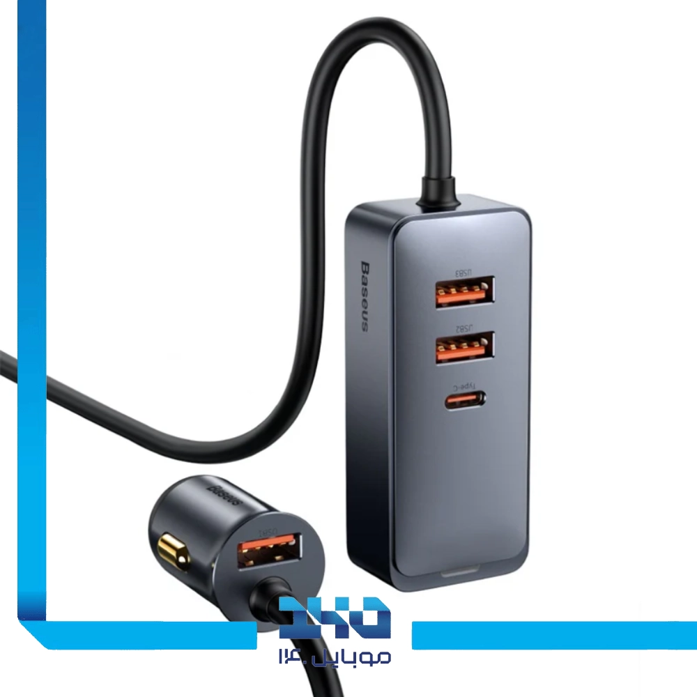 شارژر فندکی 120 وات بیسوس مدل Share Together (CCBT-B0G)