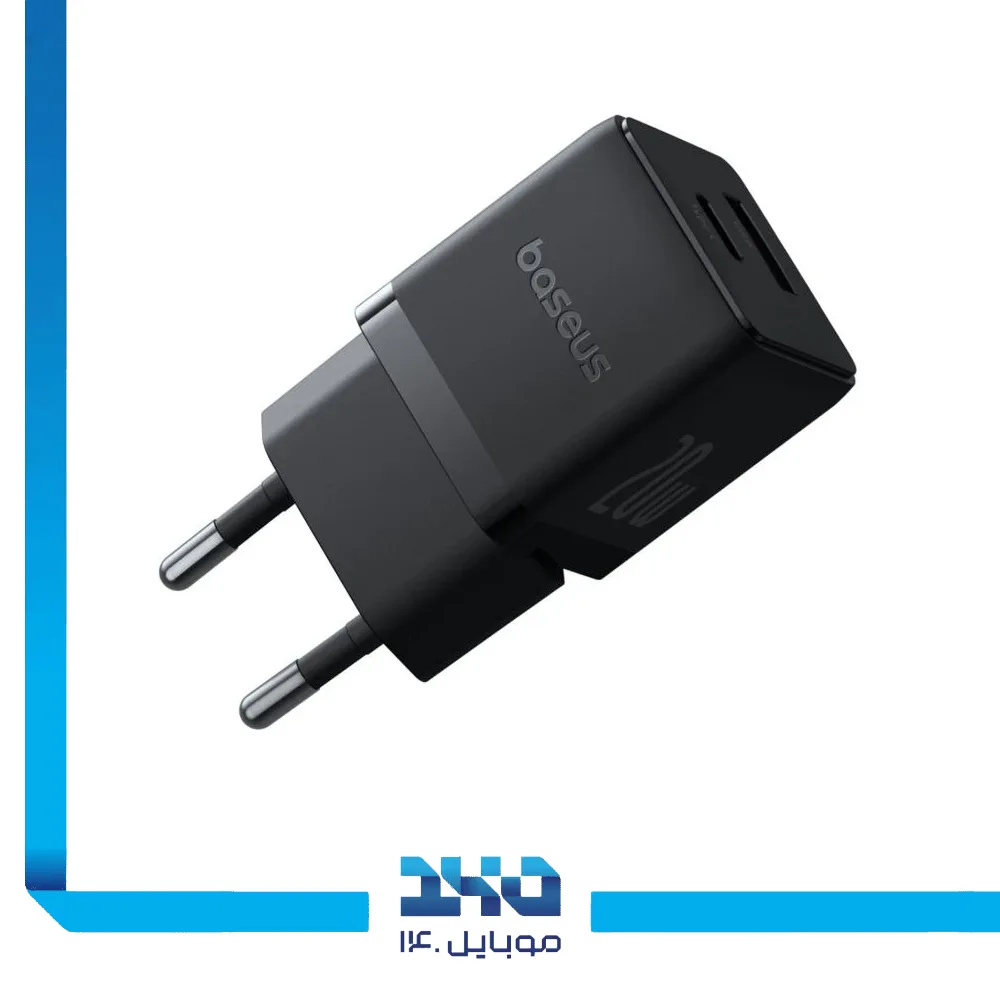 شارژر دیواری 20 وات 2 پورت بیسوس مدل Palm
