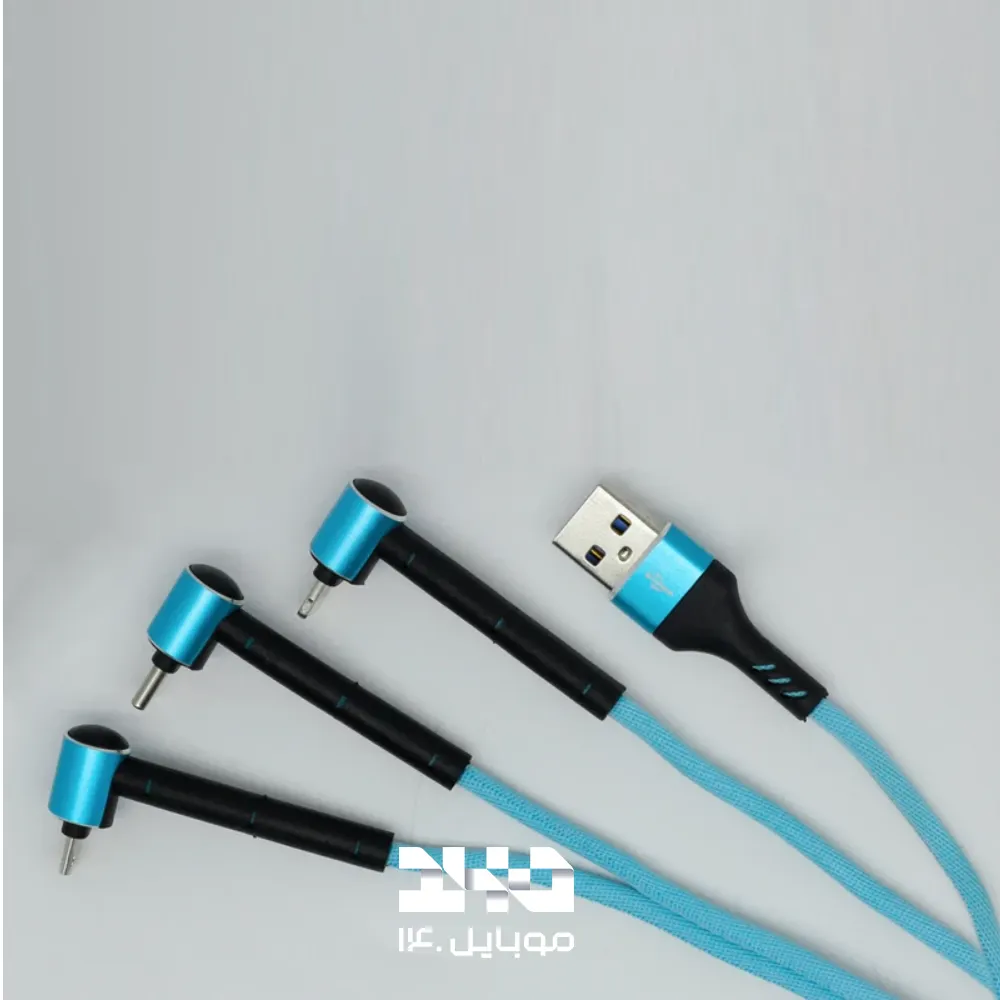 کابل تبدیل USB به MicroUSB/Lightning/USB-C تسکو مدل TC A100 طول 1.2 متر