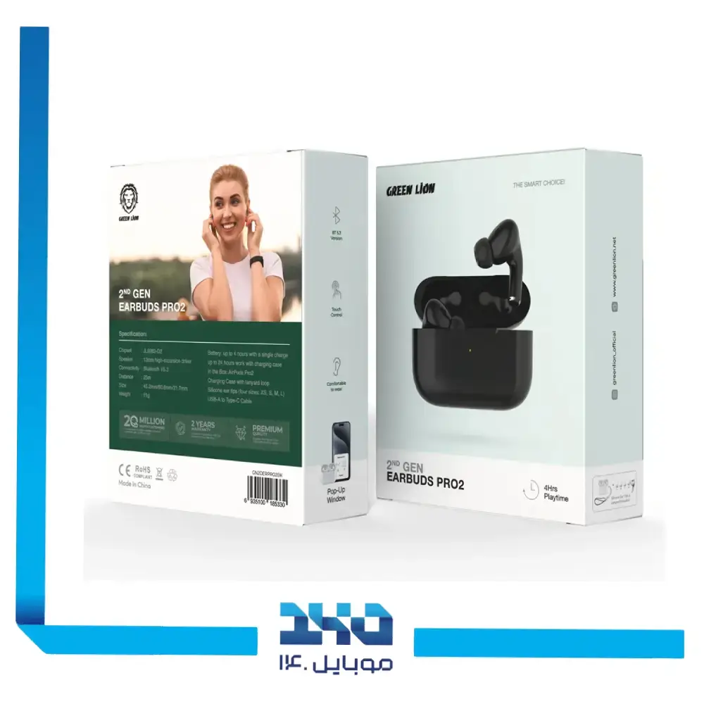 هندزفری بلوتوثی گرین لاین مدل D2 Earbuds Pro 2