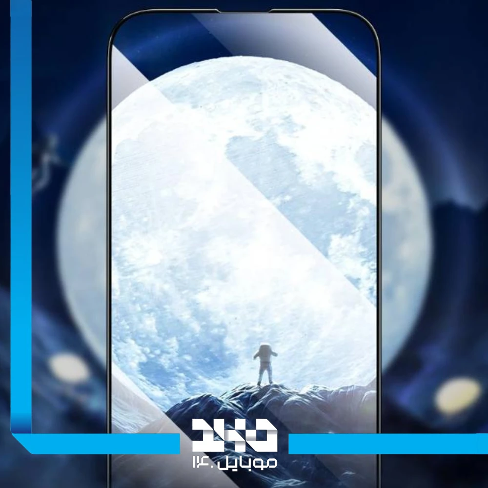 گلس تمام صفحه شفاف گوشی آیفون 14 پلاس گرین لاین مدل 9H Steve