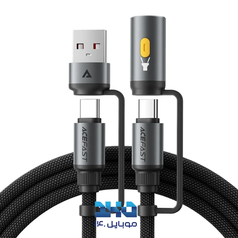 کابل Type-C به Type-C چندکاره ایس فست مدل J5 Acewire Pro طول 1.2 متر