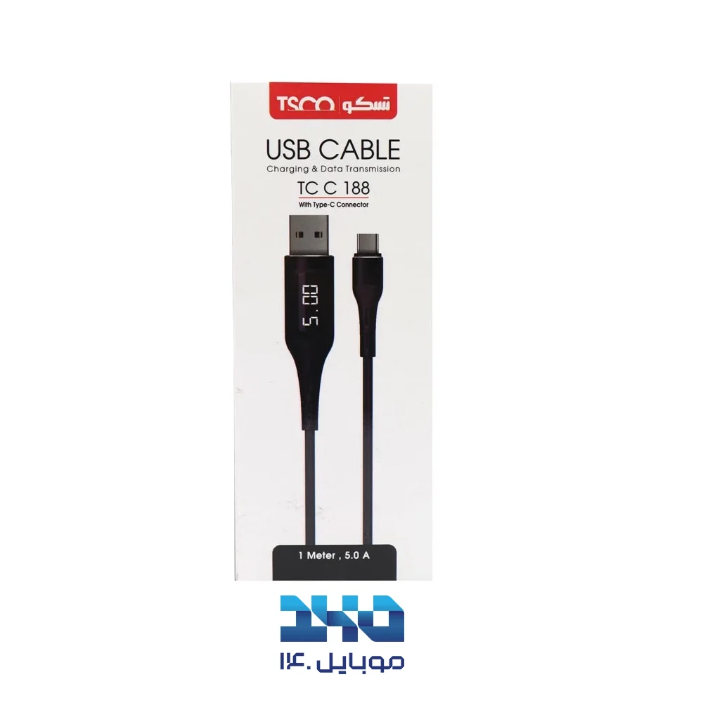 کابل USB-A به USB-C تسکو مدل TCC188 طول 1 متر