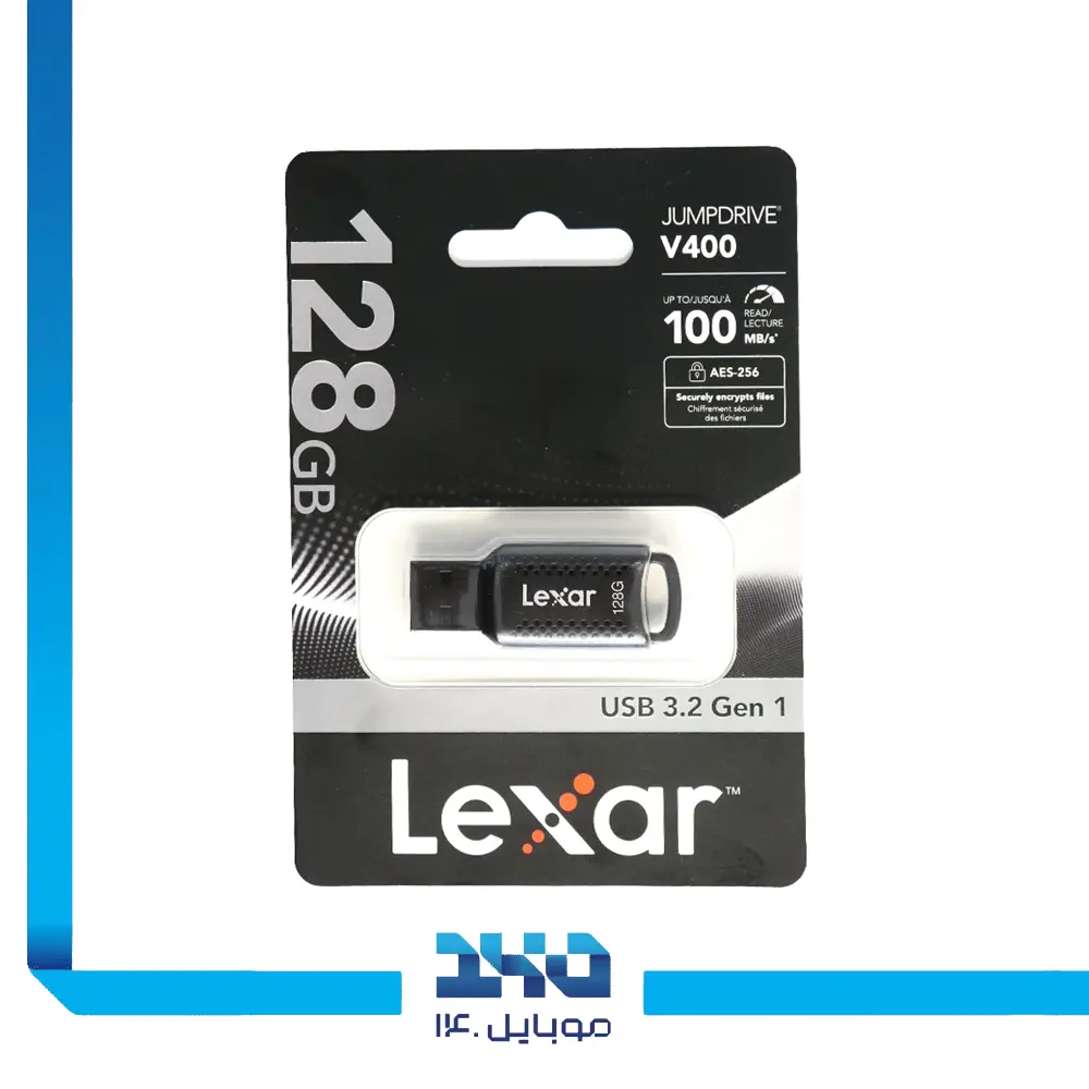 فلش مموری لکسار مدل Jump Drive (V400) ظرفیت 128 گیگابایت