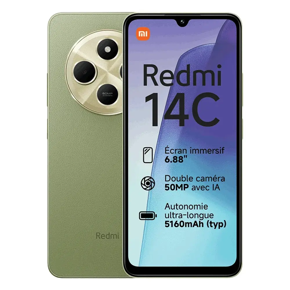گوشی موبایل شیائومی مدل Redmi 14C ظرفیت 256 گیگابایت رم 8 گیگابایت (جعبه کوچک، بدون آداپتور)