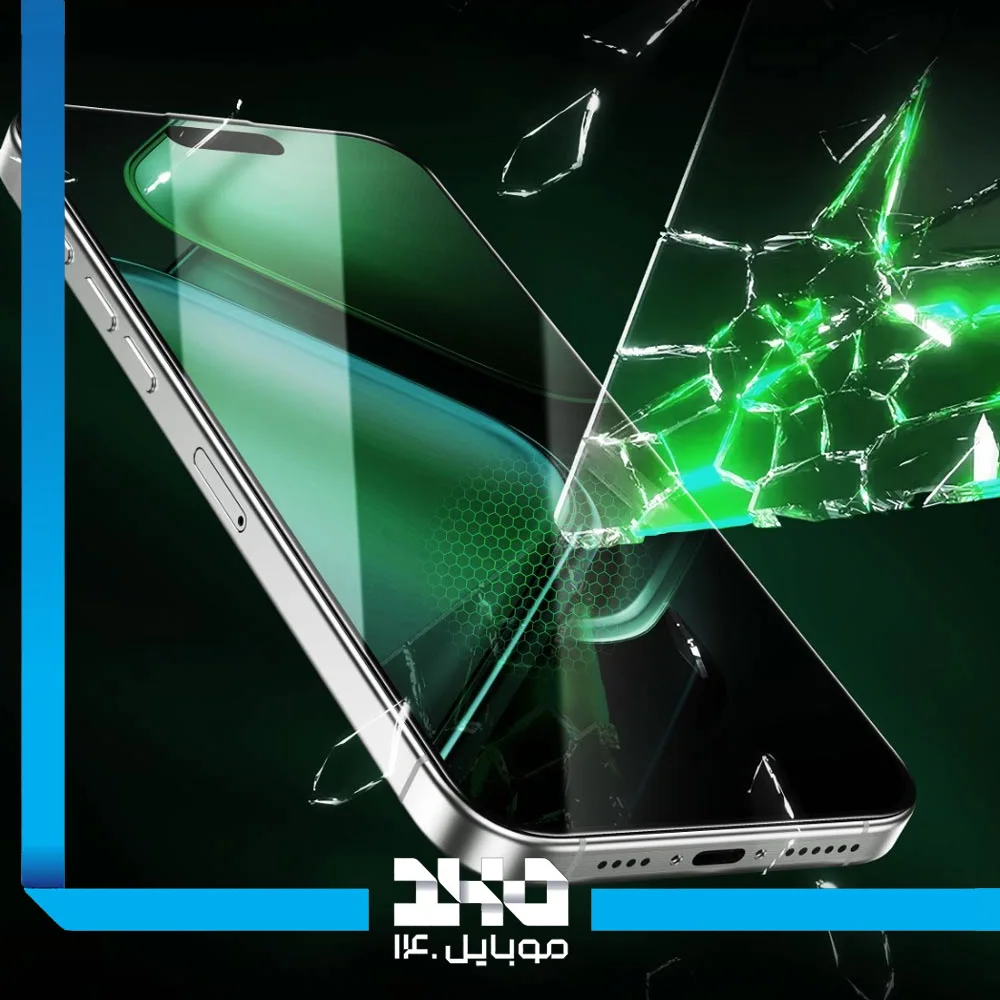 گلس 3D شفاف آیفون 16 پرو گرین لاین مدل Picasso