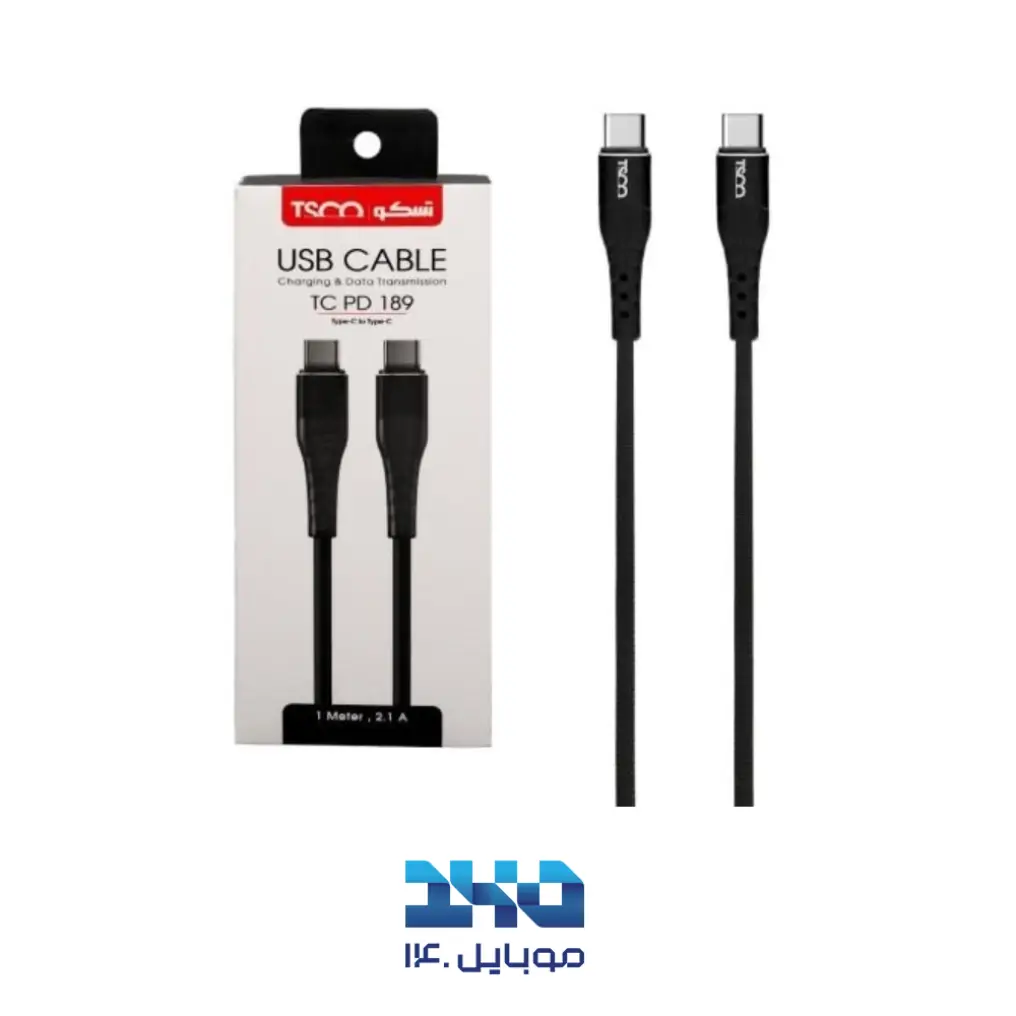 کابل تبدیل USB به USB-C تسکو مدل TCC 189 طول 1 متر