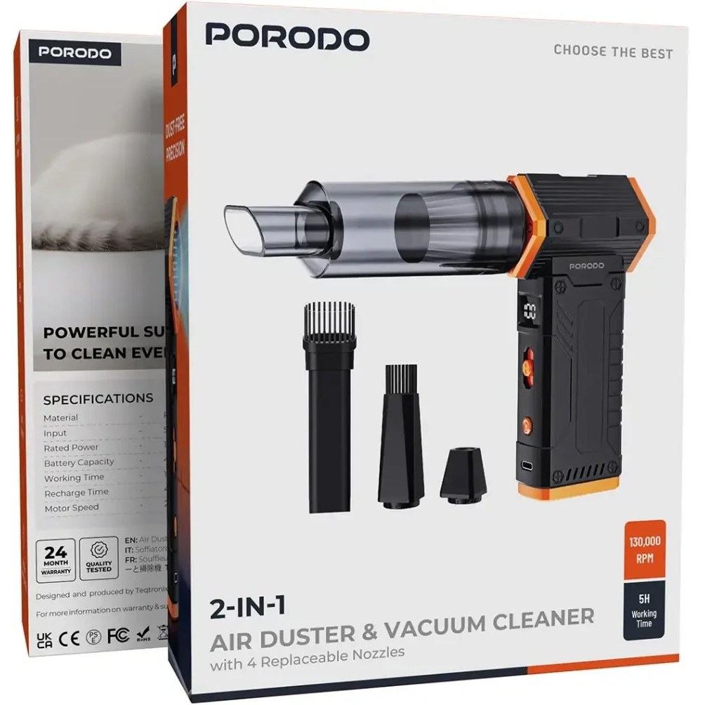 دمنده و مکنده شارژی پرودو مدل (PDVC50BK) توان 150 وات