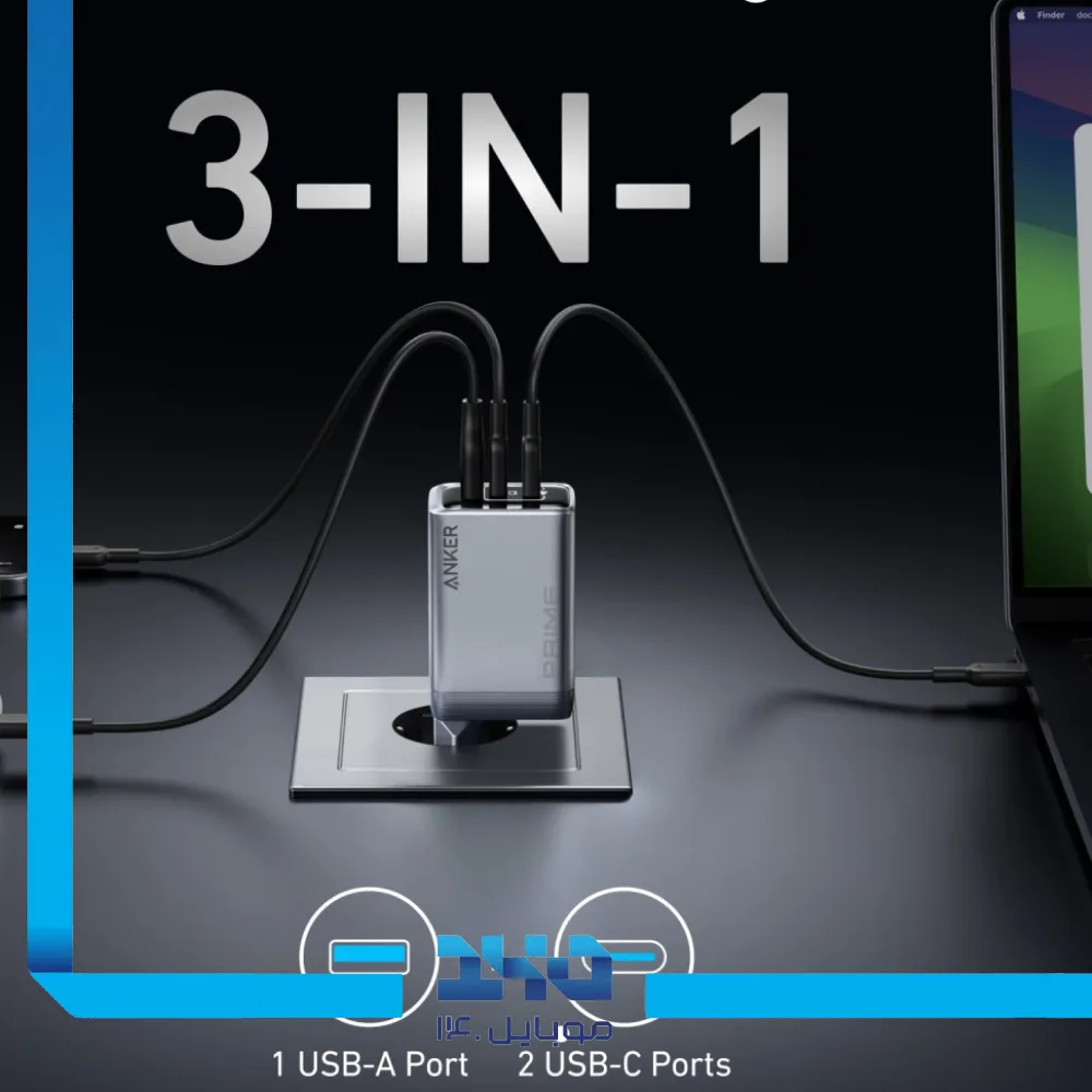 شارژر دیواری 100 وات انکر مدل Prime A2688 دو پین