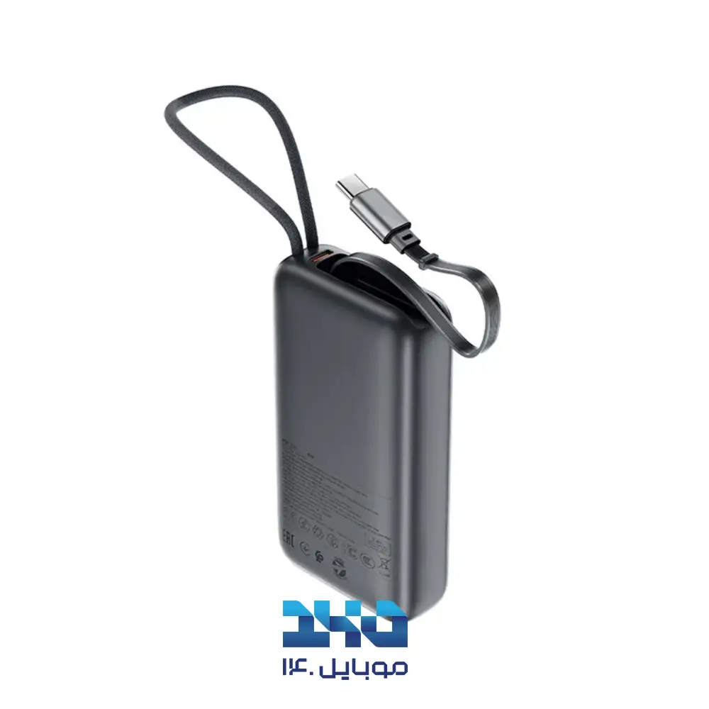 پاوربانک 10000 میلی‌آمپر 35 وات ایس فست مدل M32  به همراه کابل USB-C متصل
