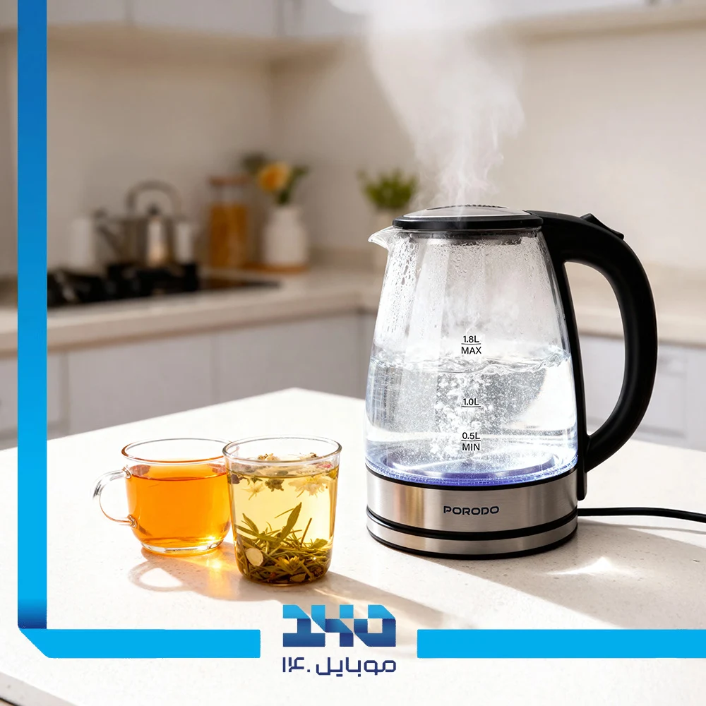 کتری برقی شیشهای پرودو مدل (PYRO T1)