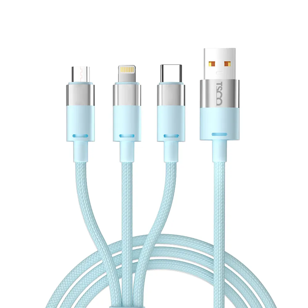کابل USB-A به USB-C / لایتنینگ / microUSB تسکو مدل (TCT 111)