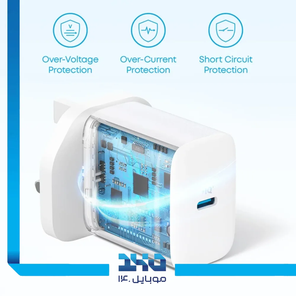 شارژر دیواری 20 وات انکر مدل B2347 سه پین