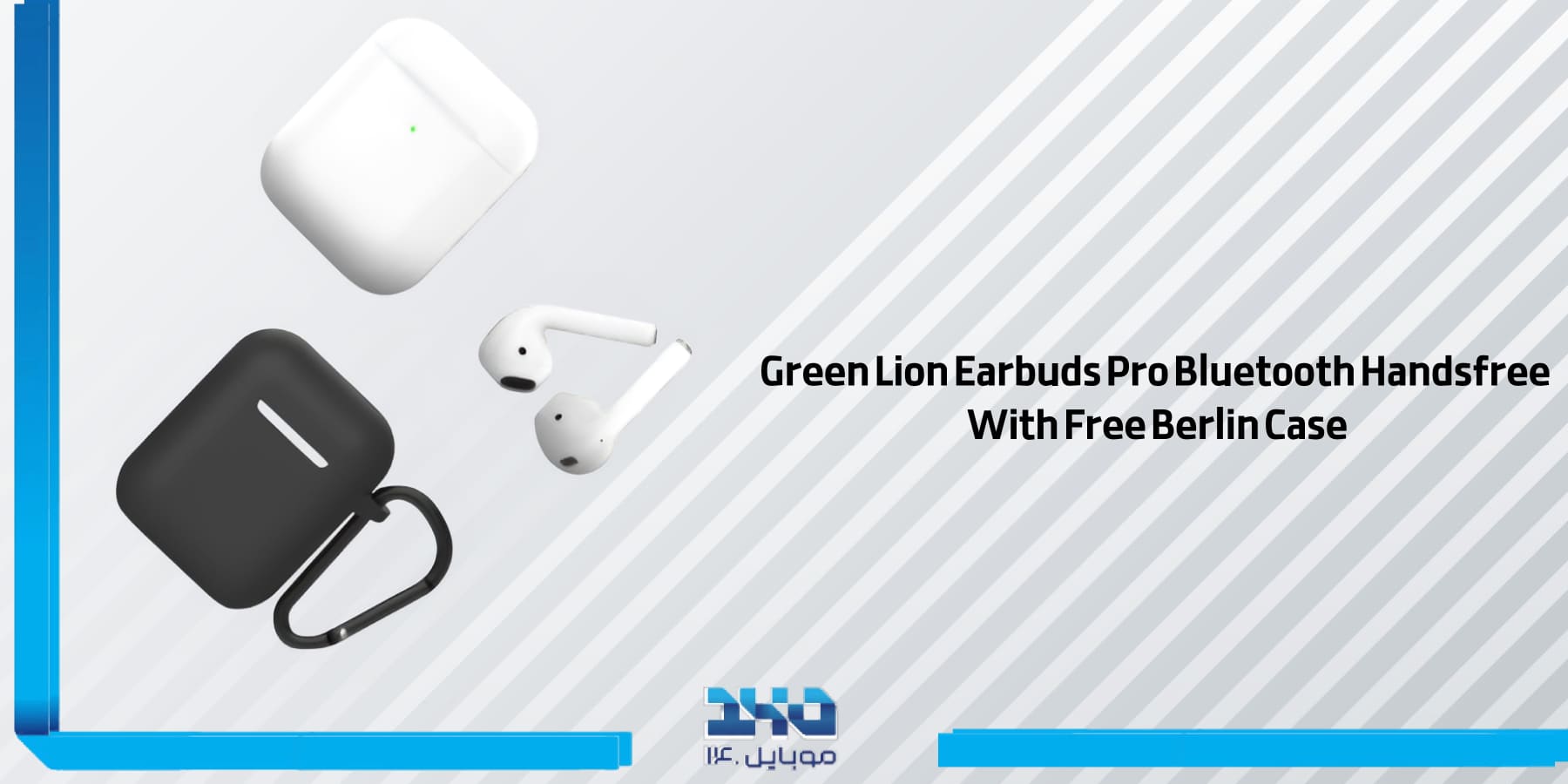 هندزفری بلوتوث گرین لاین Green Lion Earbuds Pro Bluetooth Handsfree With Free Berlin Case