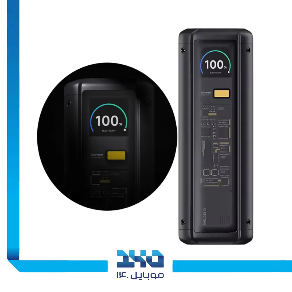 پاوربانک شیائومی ظرفیت 25000 میلی‌آمپرساعت مدل HyperCharge