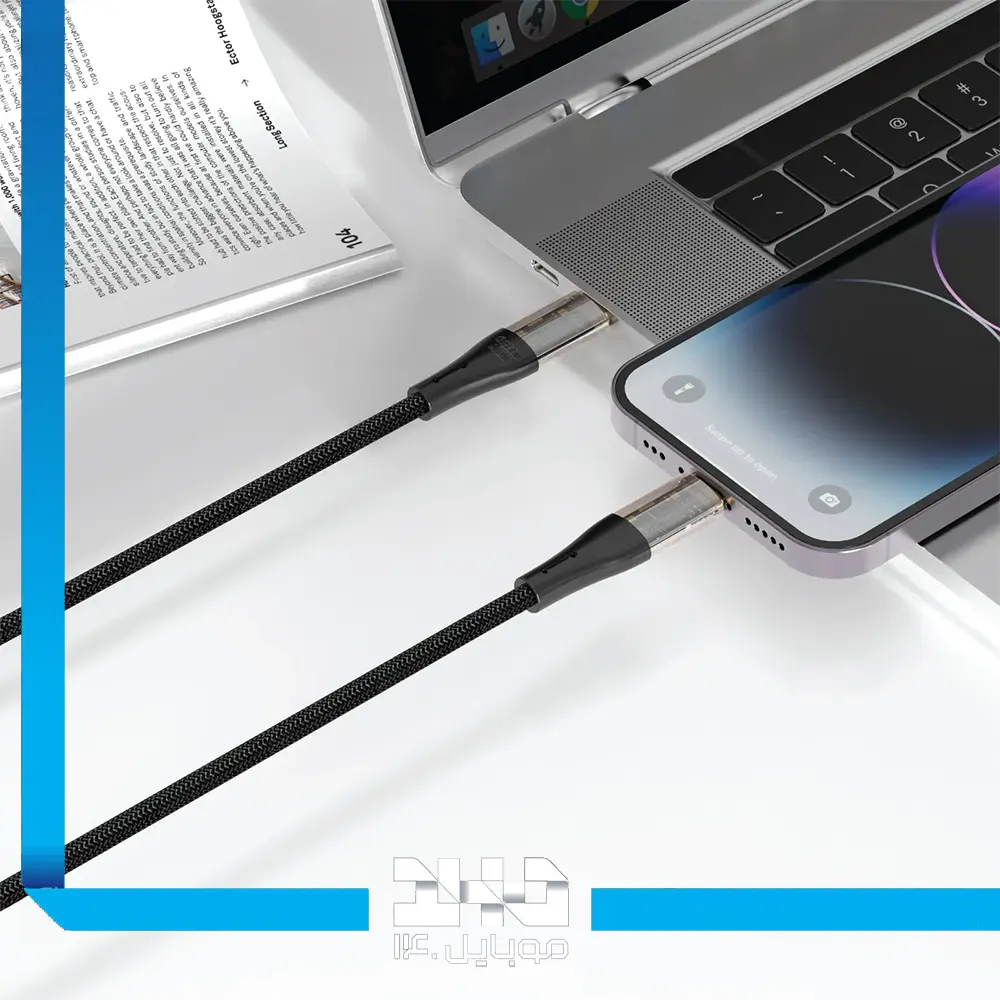کابل تبدیل USB-C به لایتنینگ گرین لاین مدل (Transparent)