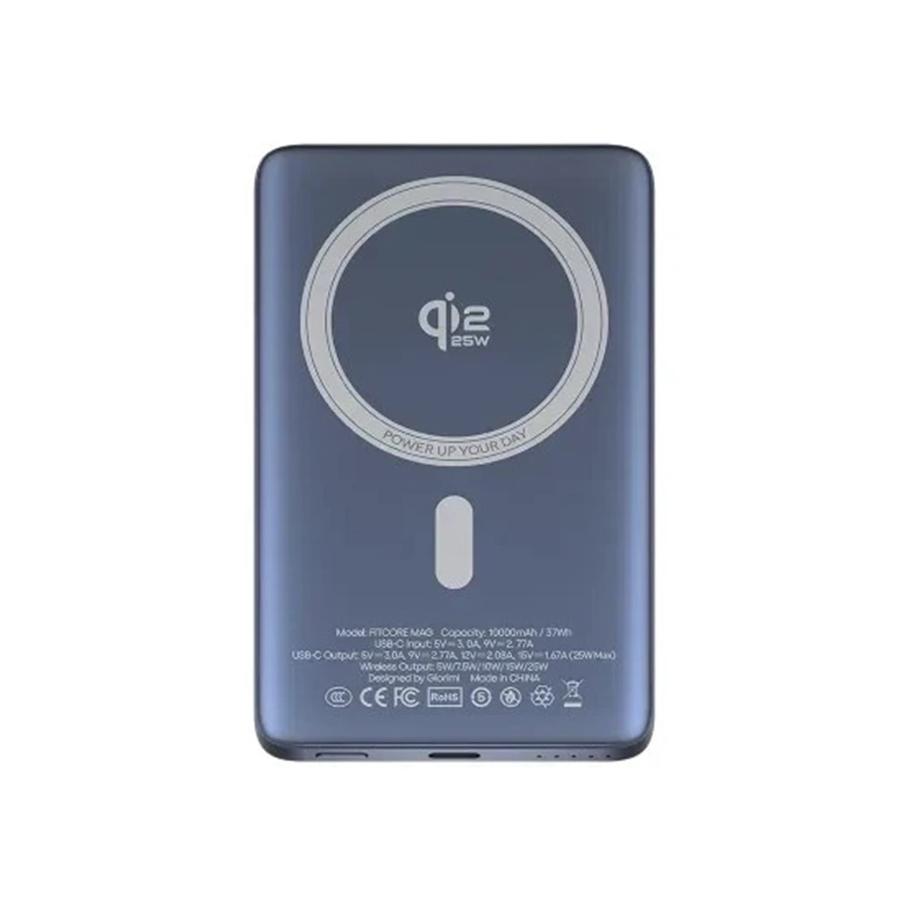 پاوربانک گلوریمی ظرفیت 10٫000 میلیآمپرساعت مدل FitCore Mag Qi2