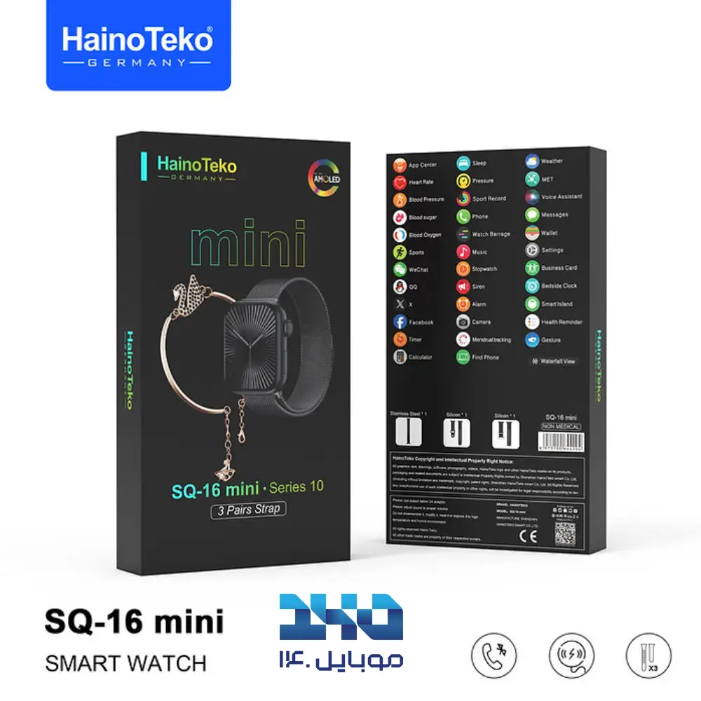 ساعت هوشمند هاینو تکو مدل SQ-16 Mini Series 10